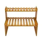 2 Layers Bamboo Storage Rack Kitchen Spice Jar Bottle Seasoning Rack9037