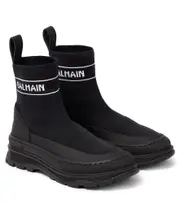 [Balmain Kids] Balmain Kids Logo sock boots UK 1 black