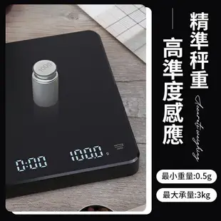 【精準秤重！計時功能】 咖啡電子秤 送隔熱墊 電子秤 磅秤 廚房秤 計時秤 烘焙秤 咖啡秤 非供交易秤