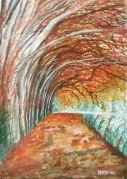 Autumn - Original Water Color Painting on HandMade Paper