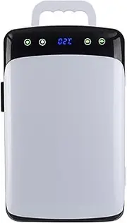 12L Mini Fridge Freezer Portable Small Refrigerator with LED Display Temperature Control Electric Reefer with Cooling and Heat Function for Travel, Car, Bedroom, Office AC+DC Power (Color : 1 Tempera