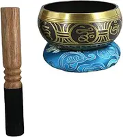 EPIGEIST 3pcs Set Singing Bowl Set for Meditation Bowls with Engraved Design Portable Healing Sound Therapy for and Relaxation Random Color