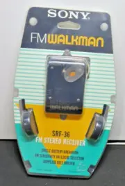 New Old Stock - Sony Walkman SRF-36/BM FM Stereo Portable Radio & Headphones