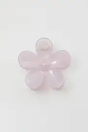 Purple Flower Design Hair Claw