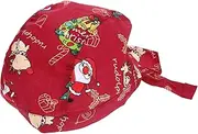 [Amosfun] 2pcs Chef Cooking Hat Reusable Chef Hat Restaurant Service Hat Adjustable Chef Cap Red