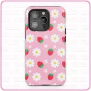 Sweet Strawberry (Daisies) iPhone Case Tough Pro 13 Max 16 15 14 MagSafe
