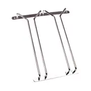 Bartender Chrome Plated Undershelf Twin Glass Stemware Rack 28cm Silver