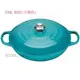 【易油網】Le Creuset 淺圓鑄鐵鍋 媽咪鍋 30cm 3.2L (冷薄荷)