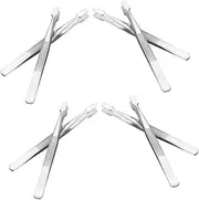 CRILSTYLEO 8pcs Stainless Steel Stamp Tweezers Precision Tweezers for Stamp Collecting Crafting Jewelry Making Slip Grip for Effortless Handling and Positioning