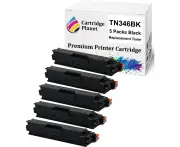 5-Pack Black Compatible Toner Cartridge for Brother TN-346BK TN346BK (4,000 Pages) for HLL8250CDN HLL8350CDW MFCL8600CDW MFCL8850CDW