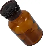 CHILDWEET Glass Bottle Reagent Dropper Bottle Polypropylene Containers with Lids Botellitas De Vidrio Para Shots Cap Catcher Wide Mouth Bottle Perfume Sample Jar Beaker Brown