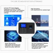 Fingerprint Time Attendance Machine Multi Languages Voice Reminder