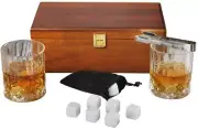 Whiskey Glass with Unique Box Set Scotch Glasses Chilling Bullet Dad Gift