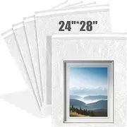 Dunzoom 5 Pack Self Seal 24 x 28 Inch Bubble Bags Extra Large Clear Bubble Cushioning Pouches for Packing Shockproof Wrap Bag for Shipping Moving Fragile Dishes China Plates Painting Fragile Items