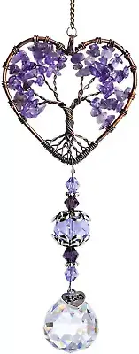 H&D HYALINE & DORA Sun Catcher Crystal Tree of Life Rainbow Maker Drops Hang