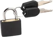 Mini Padlock Anti Theft Lock Plastic Case for Diary Jewelry Box Black, 35.5x22x10mm
