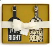 Shiraleah Luggage Tags “Mr. Right, Mrs. Always Right” Gift Set New with Tags
