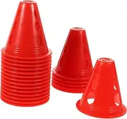 BESPORTBLE 20Pcs Traffic Cones Windproof Skating Training Markers for Sports Agility Drills Outdoor Activities Bright Colors for Easy Visibility and Road Blocking
