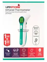 Lifesmart Infrared Non-Contact Thermometer Forehead & Ear Dual Function 1 Sec
