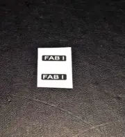 DINKY 100 FAB 1 Thunderbirds Set of Number Plate Stickers,