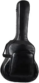 WHAMVOX Case Inches Double Shoulder Water-Resistant Guitar Bag Side Straps Black for Acoustic Guitars