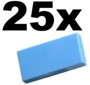 NEW LEGO - TILES - 1 x 2 - Blue Medium tile x 25 - 1x2 smooth flat tiled