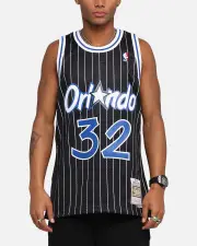 [MITCHELL & NESS] Mitchell & Ness Orlando Magic Shaquille O'neal '94-'95 #32 Alternate Swingman Jersey Black/white - Size 2XL 2XL Black/White