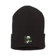 Wildlife Panda bear embroidered beanie hat, custom embroidered beanie hat