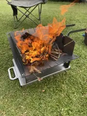 Flat Pack Fire Pit Best Designed Quality 4mm Steel Multi Purpose BBQ Grill Unit