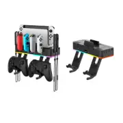 For Switch/Switch OLED Console Charging Dock Wall Mount Base w/RGB Accessories