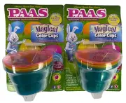 2 PAAS Magical Color Cups Egg Decorating Kit