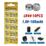 10Pcs LR44 Batteries 1.5V Button Cell AG13 A76 357 Alkaline Watch Calculator