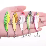6 Pack 5.5cm/13g Metal Vib Blade Lure Vibration Baits Vibe for Bass Pike Perch