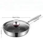 Frying Pan 316 Stainless Steel Uncoated Non-Stick Pan Double-Sided Honeycomb Pot