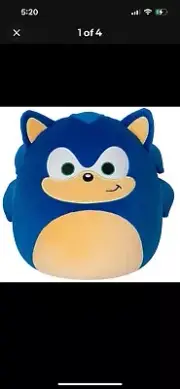 Squish Mellow Sonic The Hedgehog 10” Plush Factory Sealed.