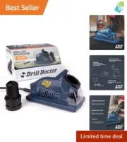 Electric 118-Degree Drill Bit Sharpener - Sharpens Steel, Carbide, Masonry Bits