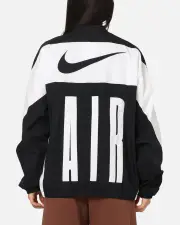 [Nike] Nike Air Woven Track Jacket Black/white/black - Size L L Black/White/Bla