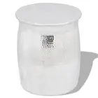 Hammered Aluminium Stool Side Table Silver Modern Home Decor Furniture 42324
