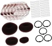 LOLIPPYY 1 Set Invisible Hair Net with Clips and Braiding Tools Elastic Mesh Bun Cover for Dancers Nurses and Stewardesses Versatile Hair Accessories for All Occasions