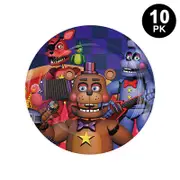 Five Nights at Freddy's Theme 7 inch 17cm Plates 10PK - Kids Birthday Party Tableware