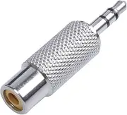 3.5mm Stereo Male to Mono Female Audio Adapter,Silver