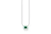 THOMAS SABO Octagon Green Stone Necklace