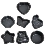 6 Pcs Small Cake Mold Cartoon Non-Stick Cake Pan Multi-purpose Baking Bakeware