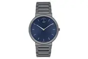 Movado Grey Steel Blue Dial Men's Swiss Made Watch - 3601076
