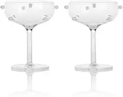 Maison Balzac Pomponette Champagne Coupe Glasses Clear 125ml (Set of 2)