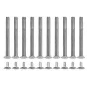 10 Sets Folding Hand Fan Rivet Nail And Nut Repair Kit Handheld Fans Shaft Replacement Fastener Silver 3.50X0.50X0.50CM