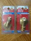 Lot of 2 Ace Brass 3/8" Flare x 1/2" Female FPT 90° Degree Elbow Adapter Union