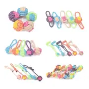 Dog Tossing Toy Cotton Rope Fetching for Pet Outdoor Chew Tug Toy Tug-of-war