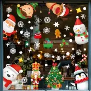 9 Sheets Christmas Window Stickers Xmas Decals Decorations for Glass Snowflake