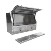 Half Side Open Toolbox With 2 Slide-Out Drawers 1600x600x850mm